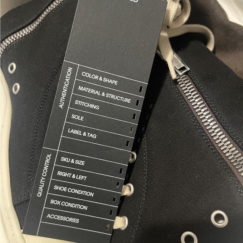 Rick Owens Abstract High Top” Milk Black” - Picture 4 of 4